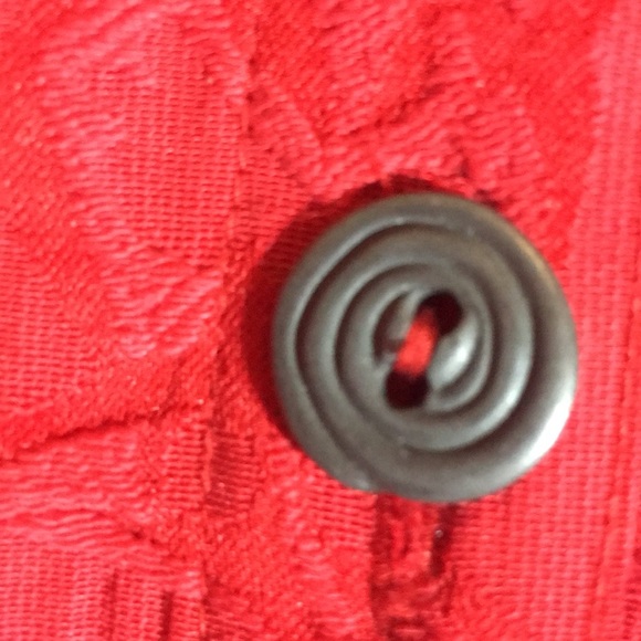 CHICO’S “Additions” Christmas Holiday Valentines Mandarin Style Brocade Jacket - Picture 10 of 15